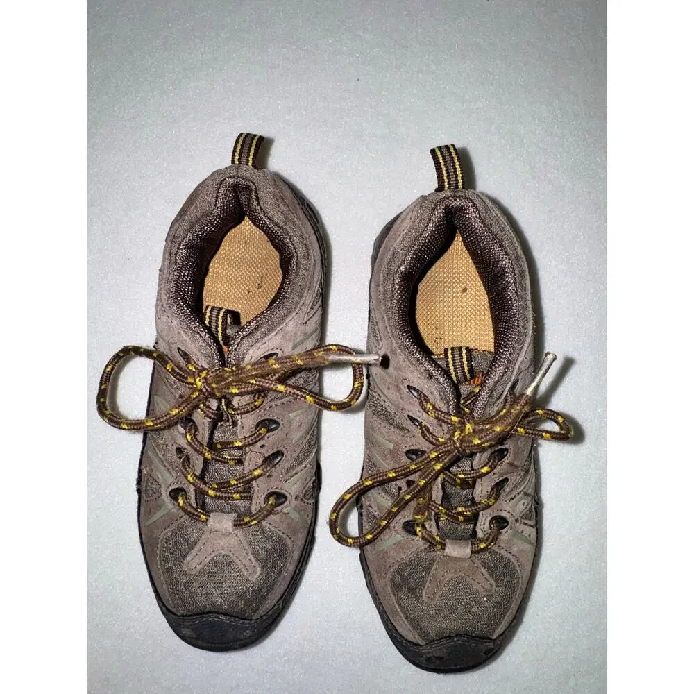 Northside Kids Cheyenne Jr. Low Hiking Shoe Taupe Brown Mango Green Size 2